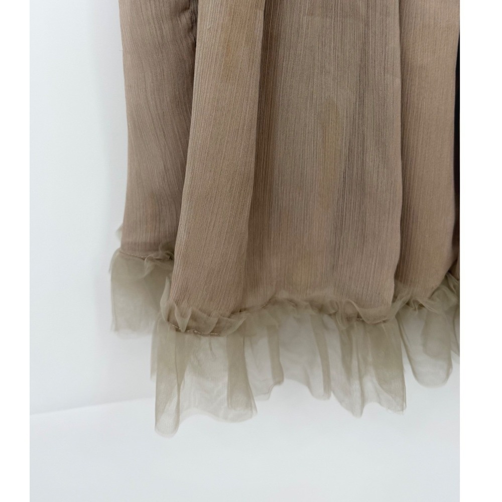 Tularosa Amelia Dress Ruffle Tulle Coquette Fairycore Mini Womens XL Tan/Mauve - Picture 7 of 13